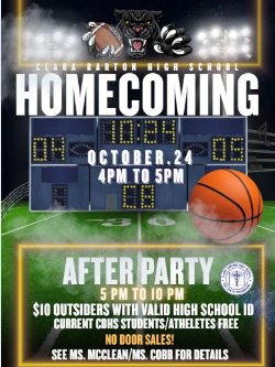 homecoming after party see Ms Mclean or Ms Cobb for details